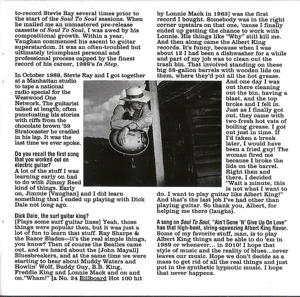 Stevie Ray Vaughan & Double Trouble X3 Texas Flood/ Couldn't Stand The Weather/Soul To Soul