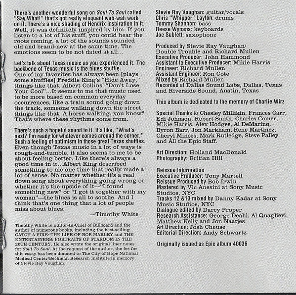 Stevie Ray Vaughan & Double Trouble X3 Texas Flood/ Couldn't Stand The Weather/Soul To Soul