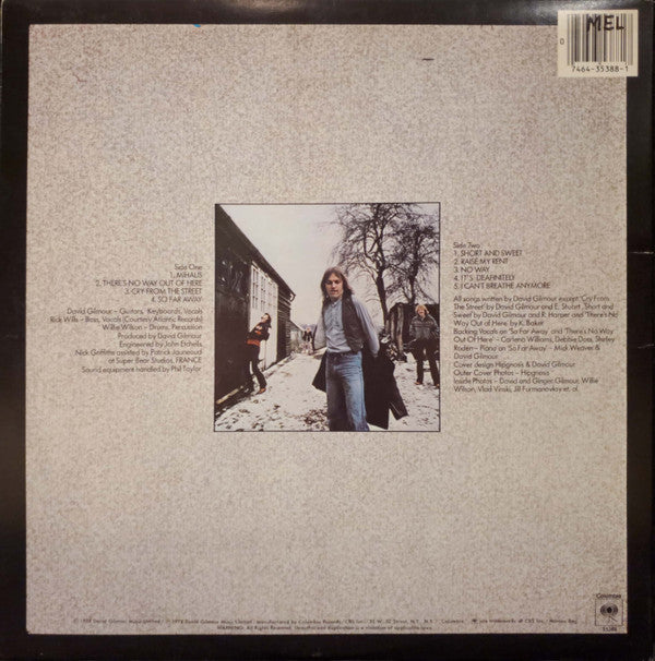 David Gilmour : David Gilmour (LP, Album, RE, Pit)
