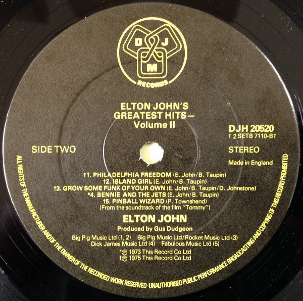 Elton John's Greatest Hits Volume II
